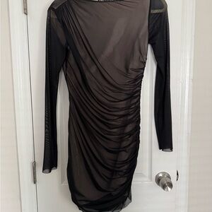 Zara black mesh dress